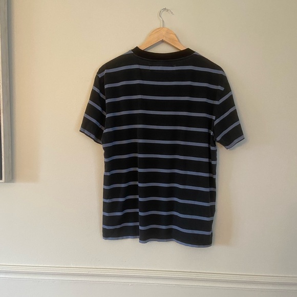Men's Guess Striped Tee in Blue - Picture 3 of 3